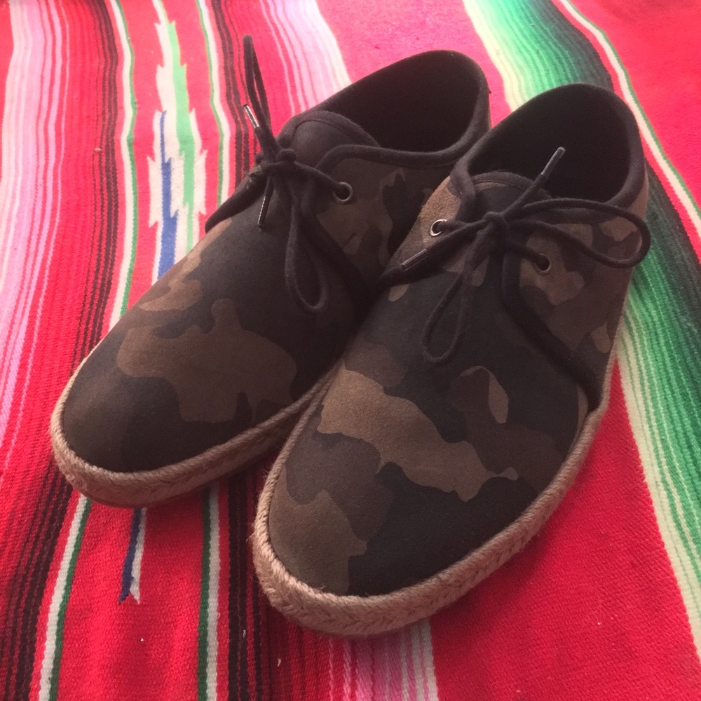*SOLD* BURBERRY DERBIES CAMO ESPADRILLE SHOES Sz9